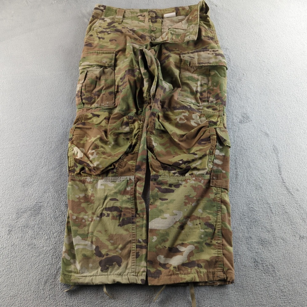 US Army Pants Mens Medium Short OCP Scorpion Camo Combat Trousers Uniform Faded